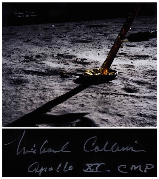 Michael Collins Signed 20'' x 16'' Photo -- ''The Eagle has landed''